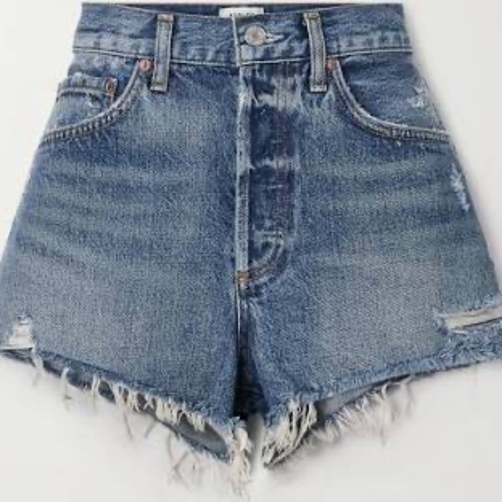 RARE ✨ Agolde Dee Vintage High Rise | Blue Denim Shorts | Sz 28